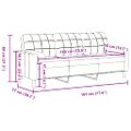 vidaXL 3-miestna pohovka s vankúšmi tmavozelená 180 cm zamat