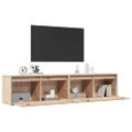 vidaXL Nástenné skrinky 2 ks 80x30x35 cm masívna borovica