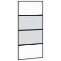 vidaXL Posuvné dvere s kovaním tvrdené sklo a hliník úzke 102,5x205 cm