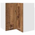 vidaXL Závesná rohová skrinka “Lyon” Old Wood 57x57x60 cm
