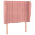 vidaXL Čelo postele so záhybmi čierne 93x23x118/128 cm zamat