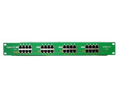 MHPower POE-PAN16-GB-AF/AT Gigabitový stínený 16-portový PoE panel, 802.3af/at