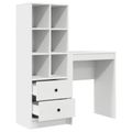 vidaXL Stôl Biela 105,5 x 34 x 127 cm 2 ks