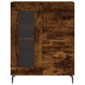 vidaXL Vysoká skrinka dymový dub 69,5x34x180 cm spracované drevo