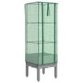 vidaXL Záhon s krytom na skleník ratanový vzhľad 40x40x140 cm