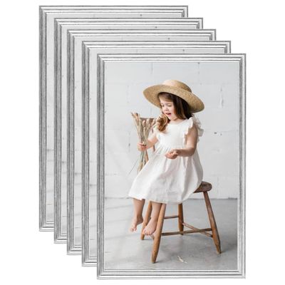 vidaXL Fotorámiky na stenu, koláž 5 ks, strieborné 42x59,4 cm
