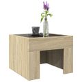vidaXL Konferenčný stolík s nekonečnými LED dub sonoma 40x40x30 cm