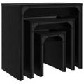 vidaXL Konferenčný stolík 3 ks Čierny dub 60 x 35 x 56 cm