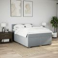 vidaXL Boxspring posteľ s matracom bledosivý 140x190 cm látka