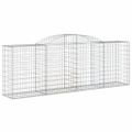 vidaXL Oblúkové gabiónové koše 11 ks 300x50x100/120cm pozinkov. železo