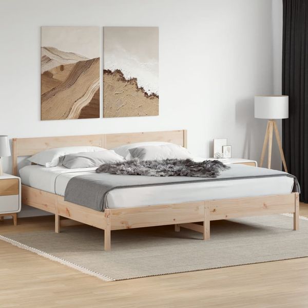 vidaXL Posteľ bez matraca 200x200 cm masívna borovica