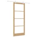 vidaXL Posuvné dvere 93 x 232 cm Masívne borovicové drevo a sklo