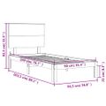 vidaXL Posteľný rám s čelom medovohnedý 90x200 cm masívne drevo