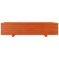 vidaXL Záhradný kvetináč voskovohnedý 110x40x26,5 cm masívna borovica
