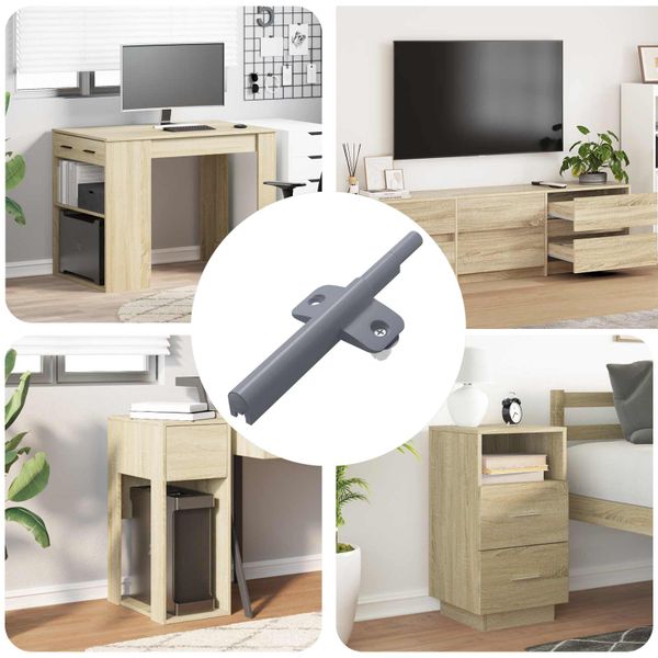 vidaXL Mäkké zatváranie pánty 1161 pcs Sivá 125 x 47 x 15 mm PP