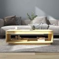 vidaXL Konferenčný stolík 110x50x33,5 cm, borovicový masív