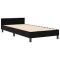 vidaXL Posteľ s pružinovým rámom Čierna 90 x 200 cm Zamat