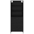 vidaXL Highboard Čierny dub 69,5 x 34 x 180 cm Kompozitné drevo