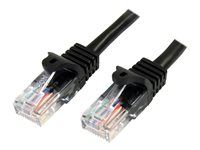 0.5m Black Snagless Cat5e Patch Cable - 45PAT50CMBK