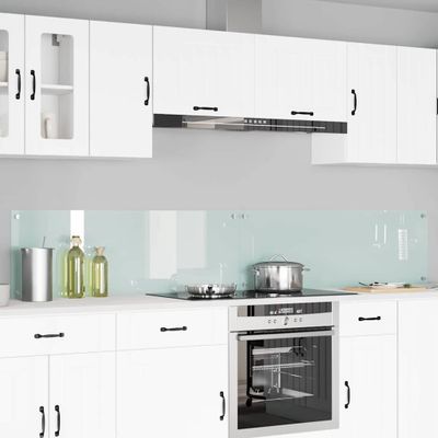 vidaXL Kuchynský obklad 2 pcs Biela 120 x 40 cm tvrdené sklo