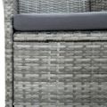 vidaXL 13-dielna záhradná jedálenská súprava s vankúšmi sivá