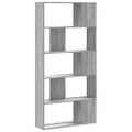 vidaXL Knižnica 5 políc sivá sonoma 80,5x23,5x162,5cm kompozitné drevo