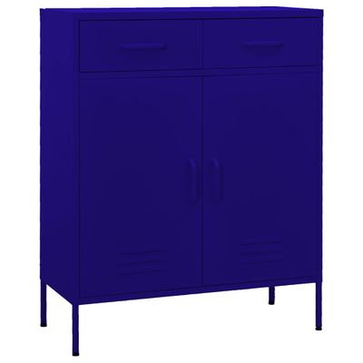 vidaXL Zásuvková skrinka námornícka modrá 80x35x101,5 cm oceľ