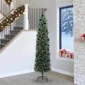 vidaXL Umelý vianočný stromček Zelená 240 cm PVC, oceľ a plast
