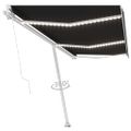 vidaXL Ručne zaťahovacia markíza s LED 600x350 cm antracitová