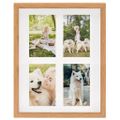 vidaXL 3D fotorámiky 3 ks dubové 28x35 cm na 4 obrázky (10x15 cm)