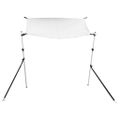 vidaXL Tieniaci nadstavec v tvare T biely 170x170x(113-182,5) cm