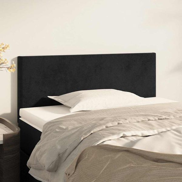 vidaXL Čelo postele čierne 80x5x78/88 cm zamat