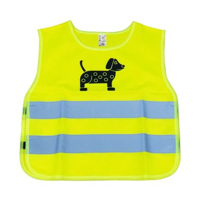 Reflexná vesta detská žltá DOG AMiO-03937