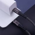 Maxlife MXUC-11 magnetický kábel USB-C - Lightning 1,0 m 27W čierny nylon