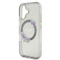 Puzdro Guess pre iPhone 16 6,1" GUHMP16SHFWFCK IML Flowers Wreath čierne MagSafe