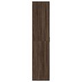 vidaXL Botník hnedý dub 80x39x178 cm kompozitné drevo