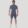 Bezšvové tričko OG1 Grey/Blue - GymBeam, veľkosť XL