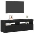 vidaXL TV skrinka 120 x 35 x 40 cm Čierny dub Kompozitné drevo