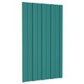 vidaXL Strešný panel 36 ks Zelená 80 x 45 cm Pozinkovaná oceľ