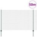 vidaXL Zvarené pletivo s podperami 50 x 1,5 m PVC potiahnutá oceľ