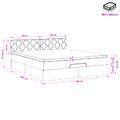 vidaXL Ottoman posteľ s matracom a LED Ružová 180 x 200 cm Zamat
