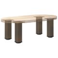 vidaXL Nohy konferenčného stolíka 4 ks, prírodná oceľ, 42-44 cm, oceľ
