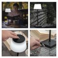 LED stolná lampa KATIE, dobíjacia, čierna