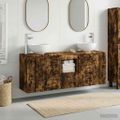 vidaXL Set kabinetov do kúpeľne 3 ks Dymový dub 49,5 x 35 x 63 cm