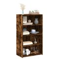 vidaXL Vysoká skrinka dymový dub 70x41x124 cm kompozitné drevo