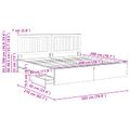 vidaXL Rám postele Sivý Sonoma 200 x 200 cm Inžinierske drevo