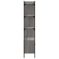 vidaXL Knižnica s dvierkami sivá sonoma 76,5x30x154,5 cm kompoz. drevo