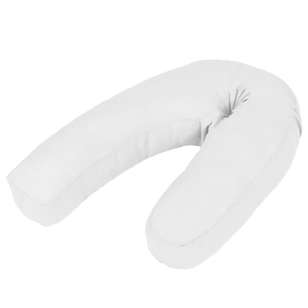 vidaXL Tehotenský vankúš v tvare písmena J 54x(36-43) cm, biely