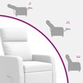 vidaXL Masážne relaxačné kreslo Biela Umelá koža