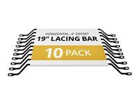 Startech Horizontal Lacing Bar w/ 4 inch Offset at 75 Degrees- Server Rack Cable Management- 19" Network Rack-Mount Cord Organizer- 10pk (CMLB104) - Uvazovacia lišta pre správu káblov - 1U (balenie 10)